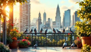 Tauben auf der Terrasse: der natürliche Trick ohne Installation, um sie zu vertreiben — und die Methode, damit es lange hält